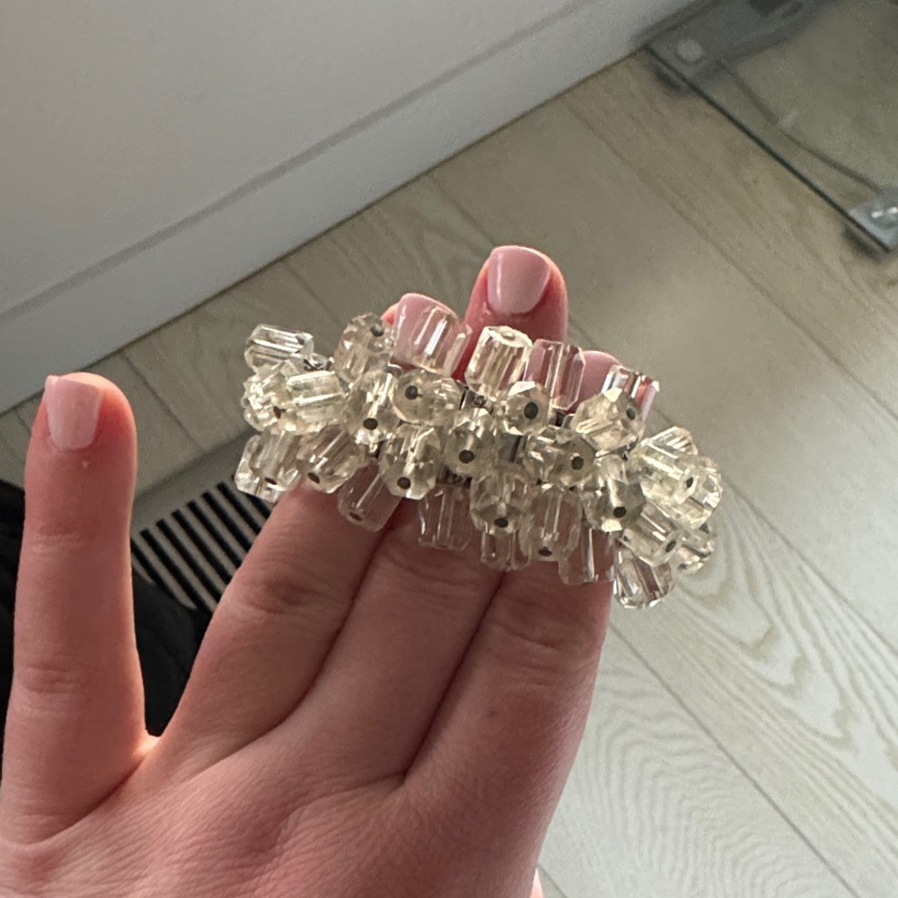 Clear Crystal-Bead Bracelet - Accessories